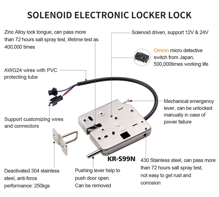 KERONG Electric Lock Solenoid Cabinet Locks for Logistics Locker