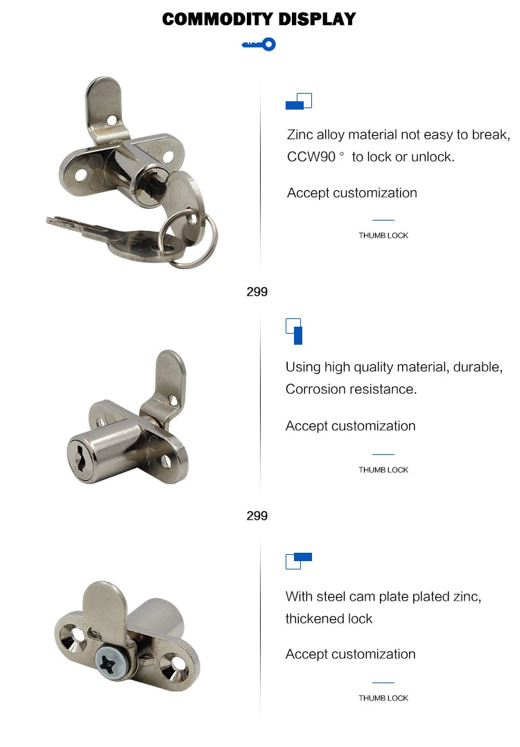 Cam Lock Supply File Cabinet Mailbox Lock Drawer Lock